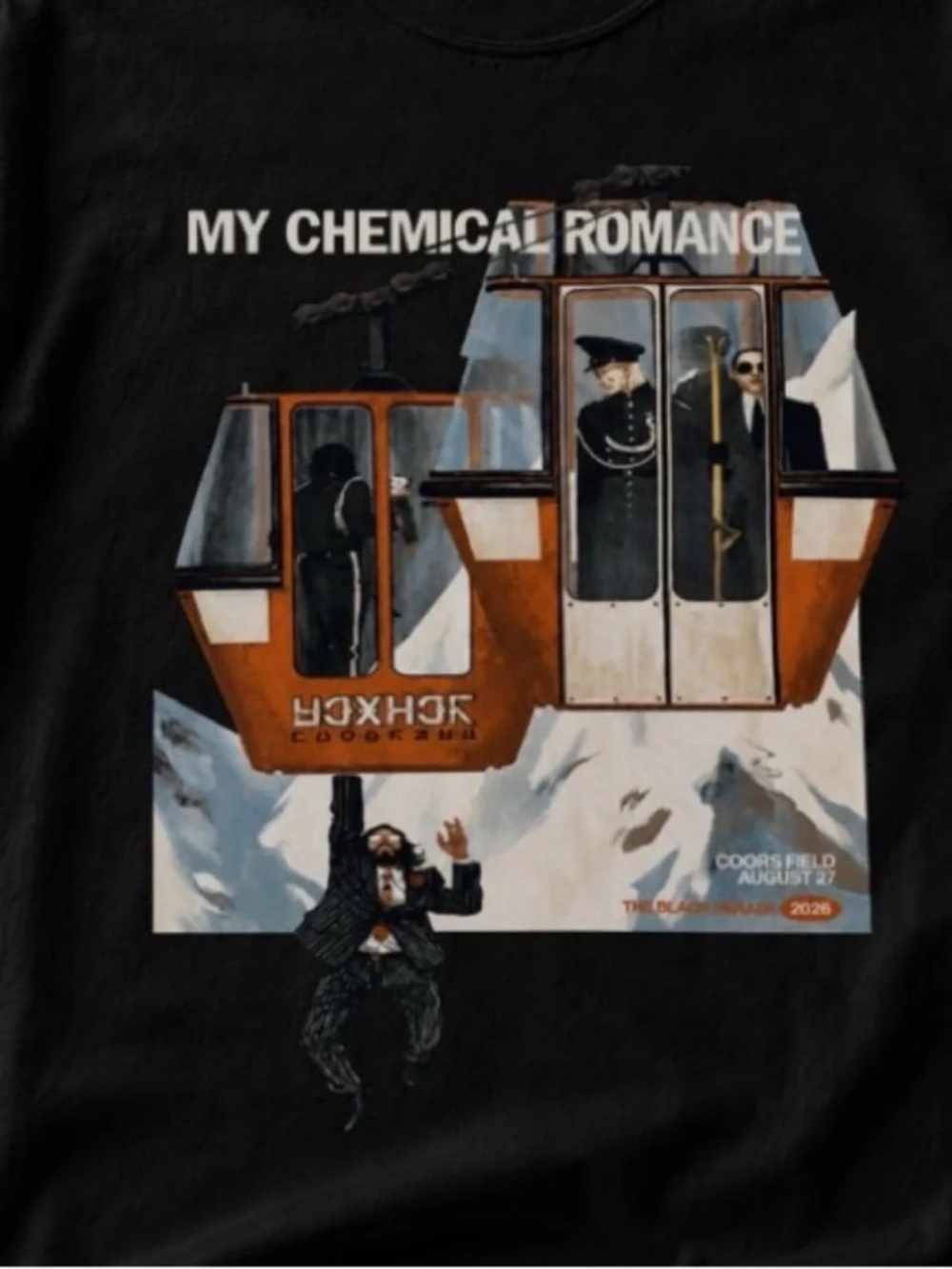 Black My Chemical Romance Cable Car Graphic Tee - Picture 2 of 4